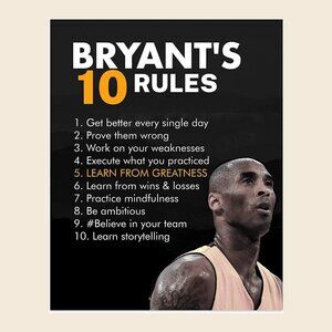 Kobe Bryant Rules Poster Kobe Bryant_ 165
